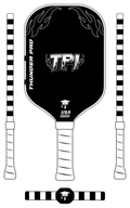 TPI Thunder Pro Pickleball Paddle – Premium Raw Carbon Fiber | USA Pickleball Approved